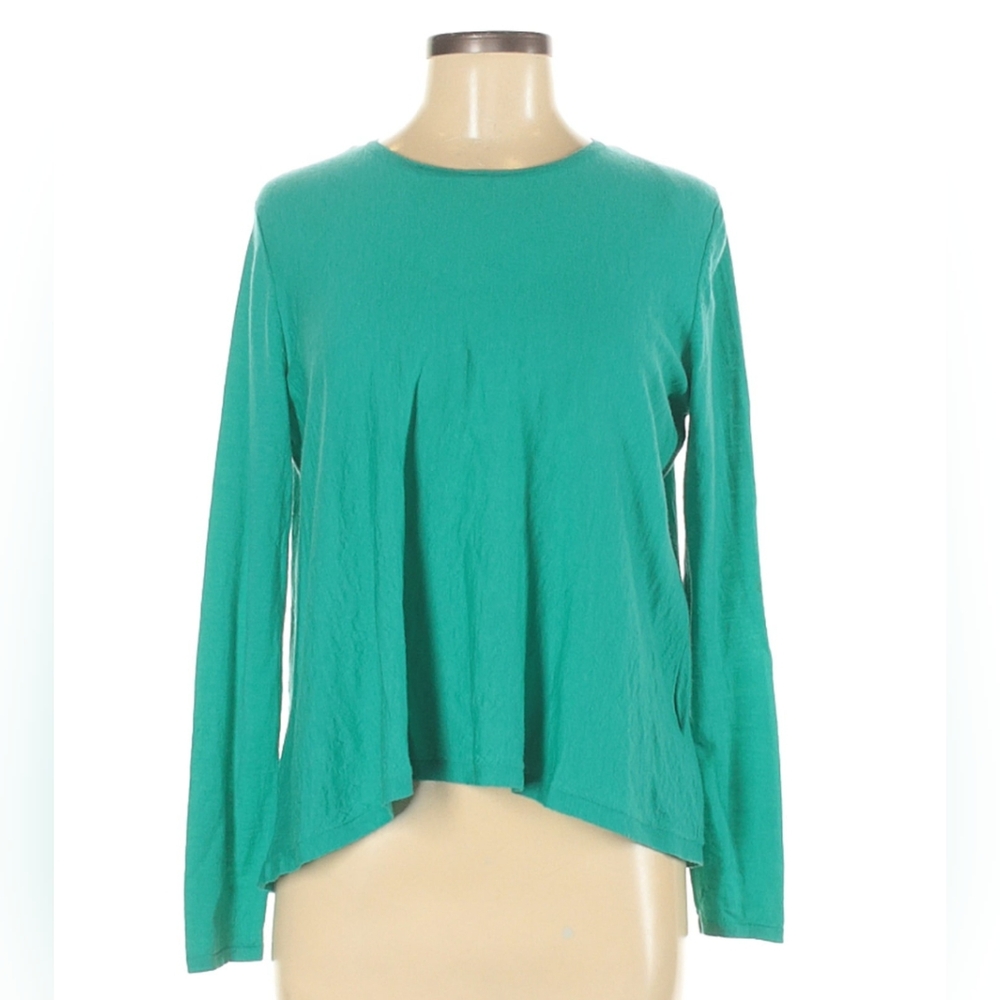 Cos blue green lightweight wool crew neck sweater size large - Picture 2 of 10